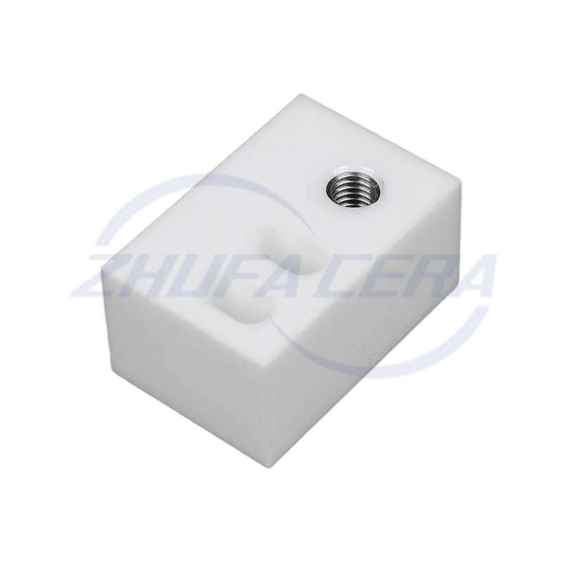 Zirconia keramisk posisjoneringsblokk med metallgjenget fôr